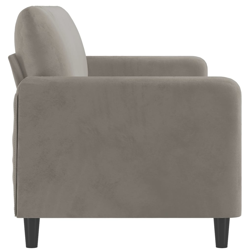 vidaXL Sofa Chair Living Room Accent Upholstered Chair with Armrest Velvet-33