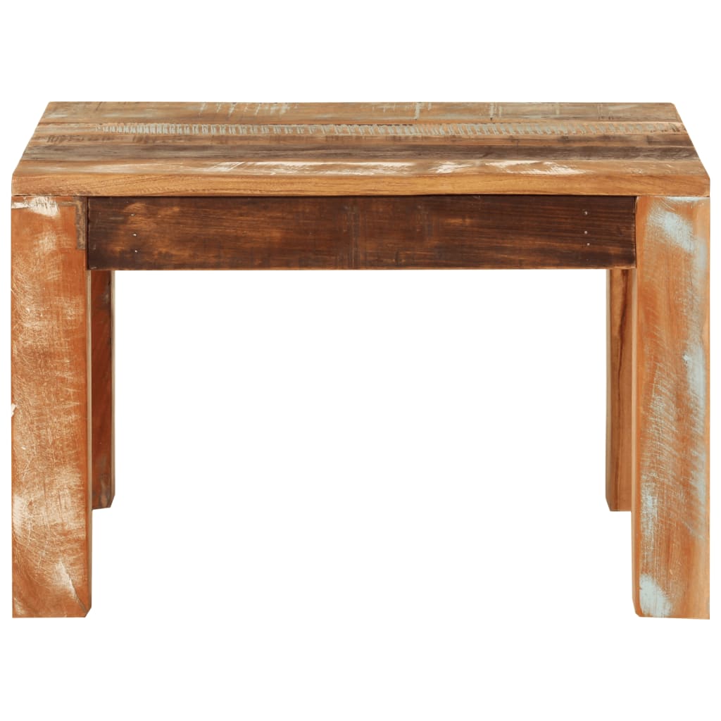 vidaXL Coffee Table 21.7"x21.7"x13.8" Solid Wood Reclaimed-0