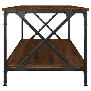 vidaXL Coffee Table Black 39.4"x19.7"x17.7" Engineered Wood and Iron-19