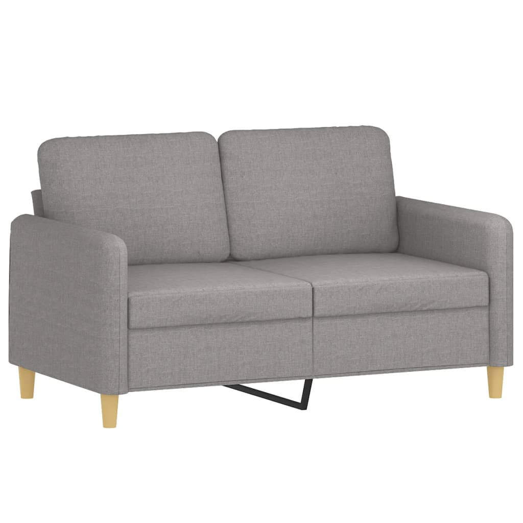 vidaXL 2-Seater Sofa with Pillows&Cushions Dark Gray 55.1" Fabric-38