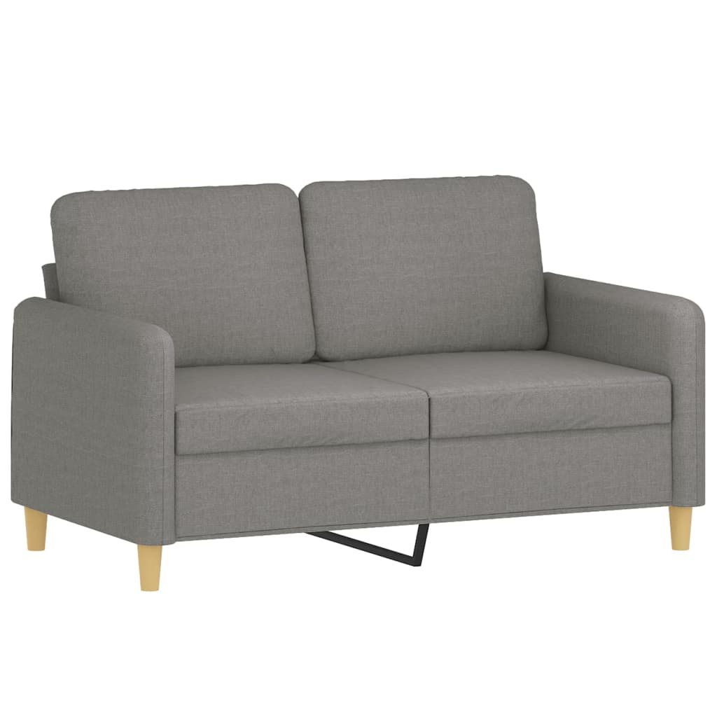 vidaXL 2-Seater Sofa with Pillows&Cushions Dark Gray 55.1" Fabric-6