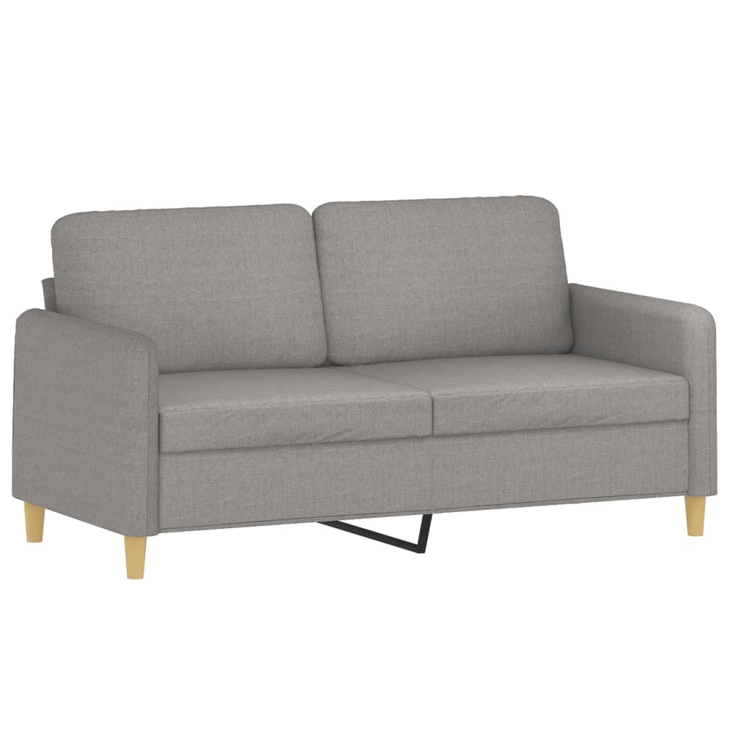 vidaXL 2-Seater Sofa with Pillows&Cushions Dark Gray 55.1" Fabric-36