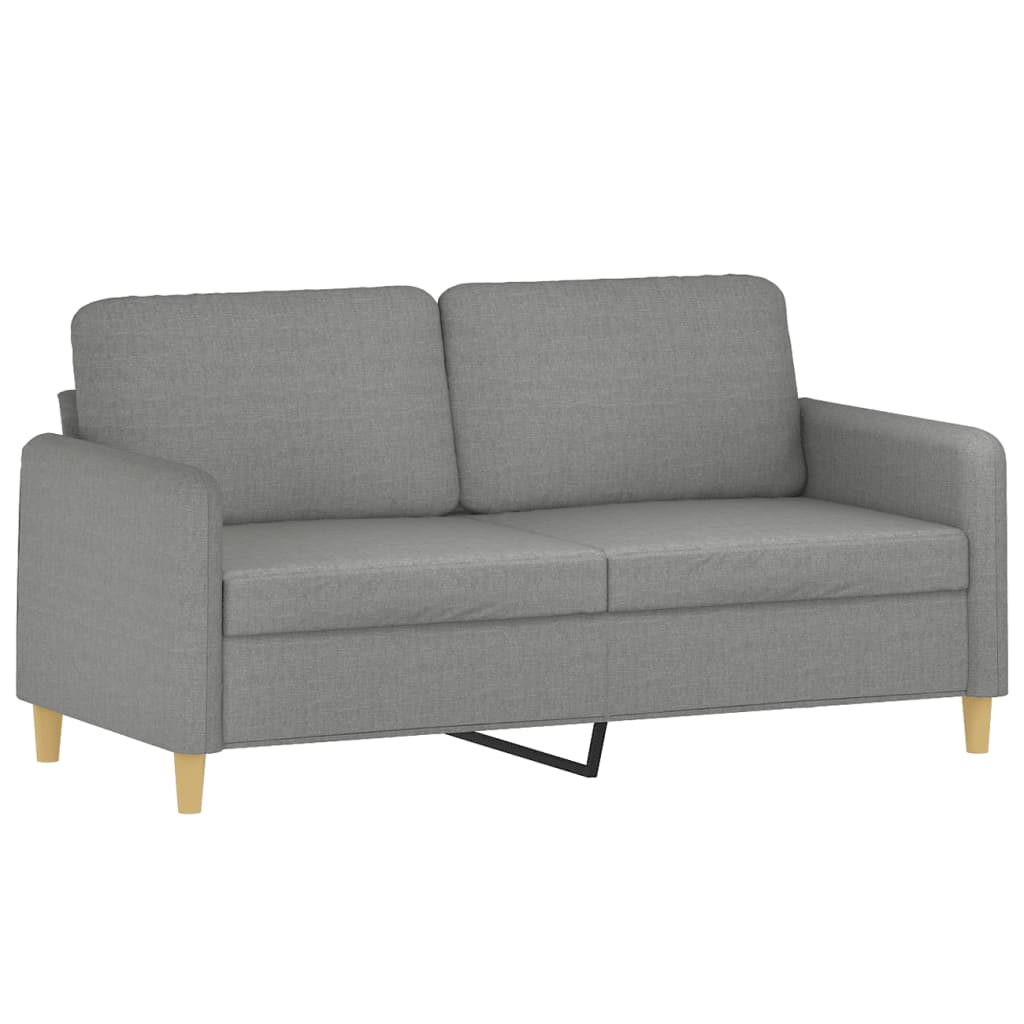 vidaXL 2-Seater Sofa with Pillows&Cushions Dark Gray 55.1" Fabric-7