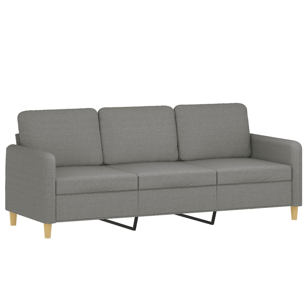 vidaXL 2-Seater Sofa with Pillows&Cushions Dark Gray 55.1" Fabric-19