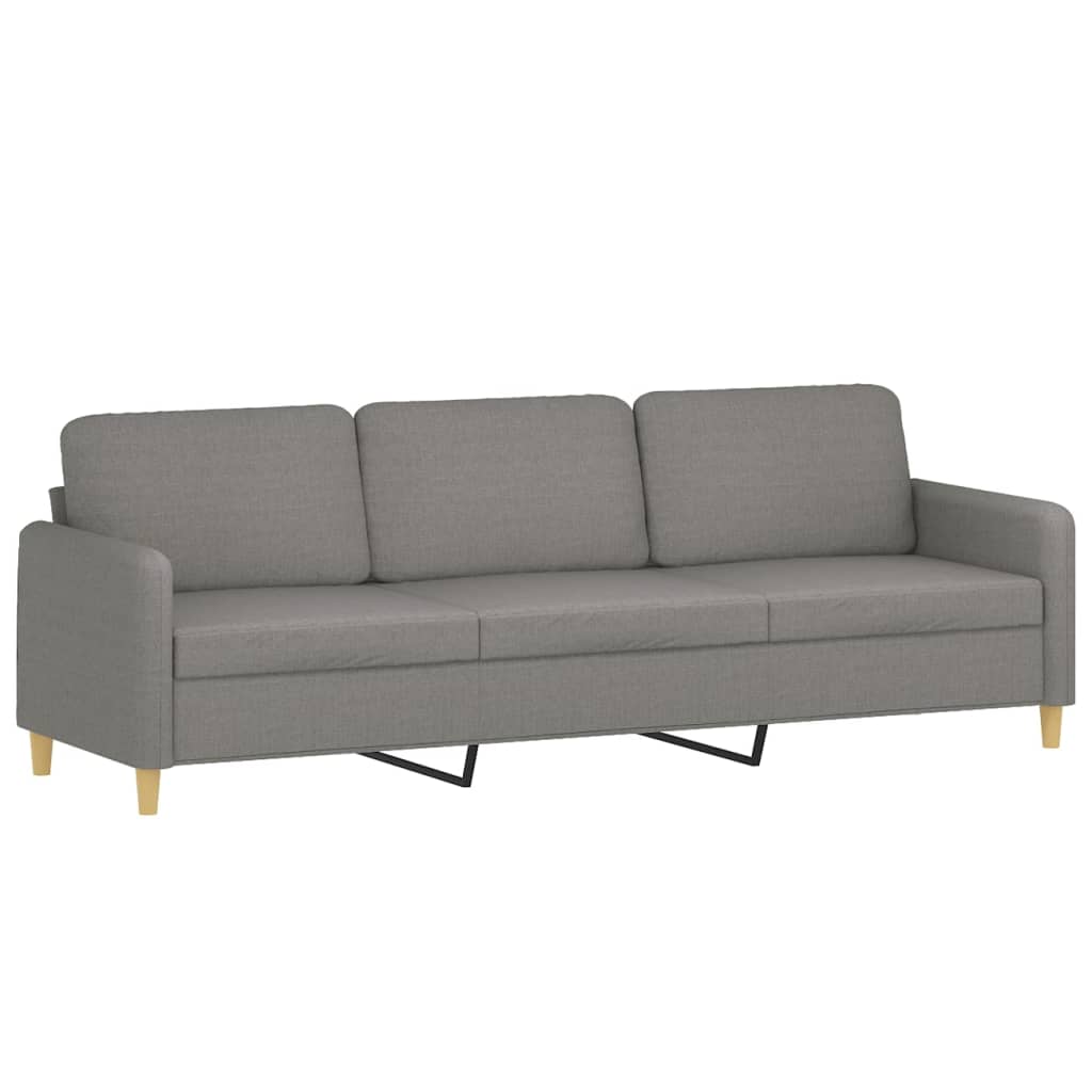 vidaXL 2-Seater Sofa with Pillows&Cushions Dark Gray 55.1" Fabric-42