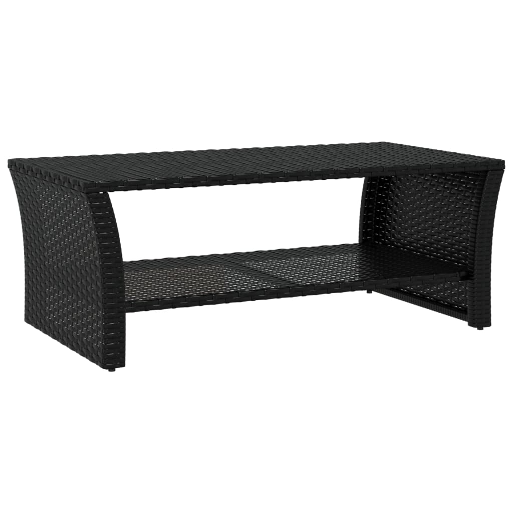 vidaXL Coffee Table Accent Sofa Couch Side Table for Living Room Poly Rattan-1