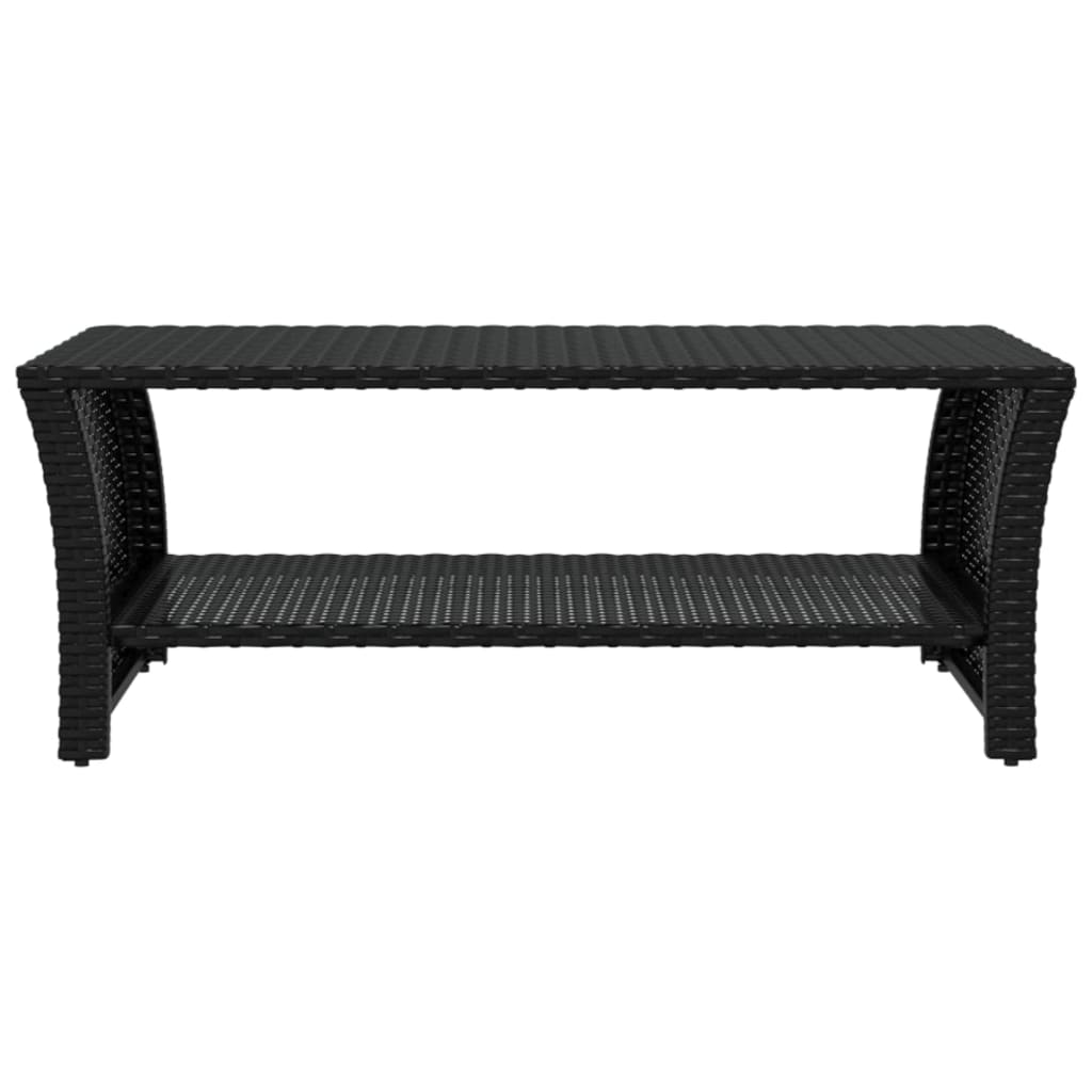 vidaXL Coffee Table Accent Sofa Couch Side Table for Living Room Poly Rattan-7