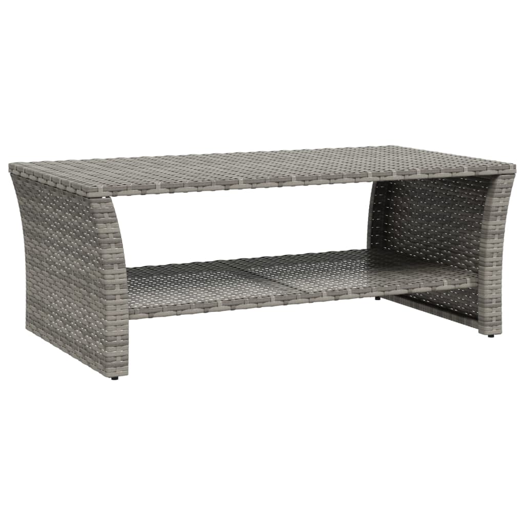 vidaXL Coffee Table Accent Sofa Couch Side Table for Living Room Poly Rattan-11