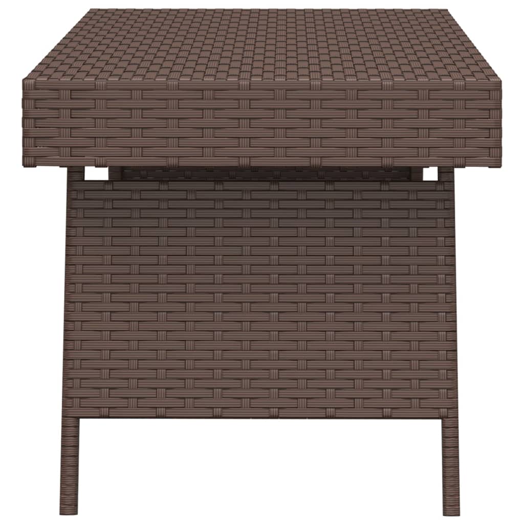 vidaXL Foldable Side Table Outdoor Wicker Folding Couch Table Poly Rattan-5