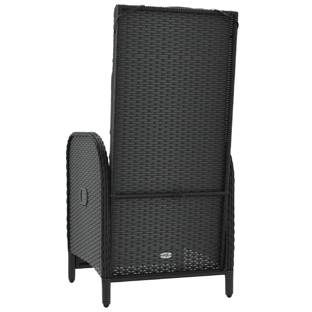 vidaXL Reclining Chair 2 Pcs Outdoor Wicker Armchair with Cushions Poly Rattan-18