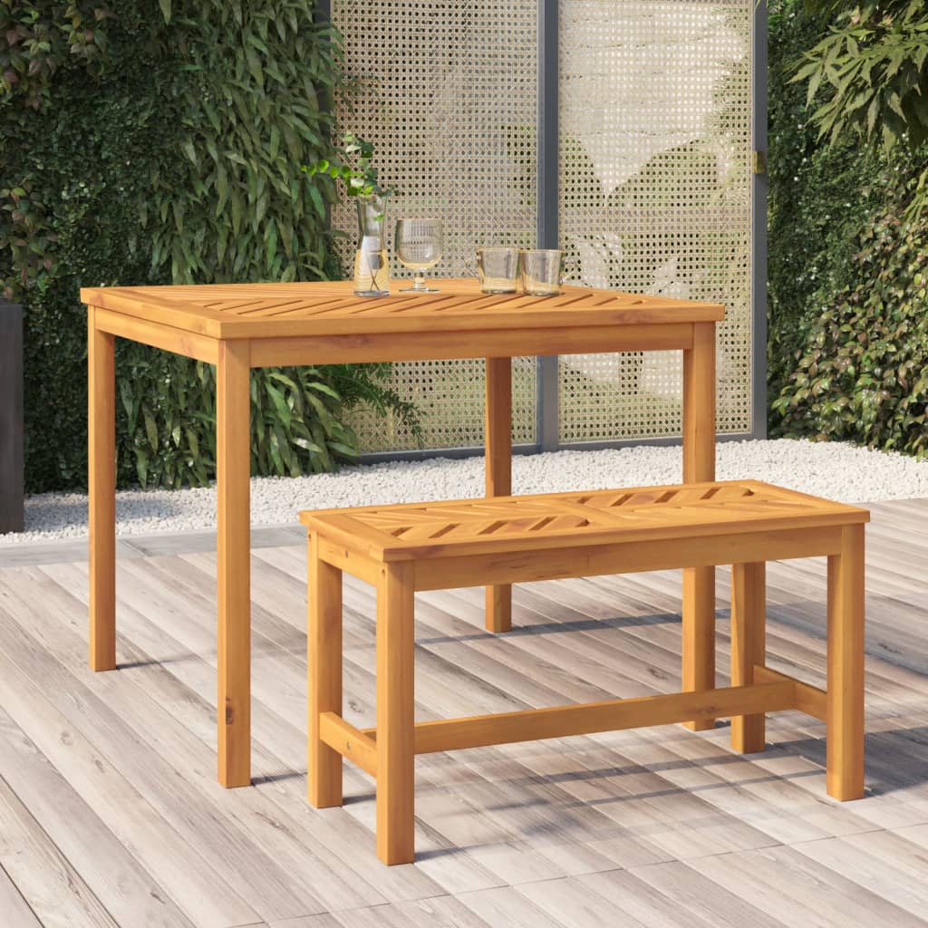 vidaXL Patio Table Outdoor Patio Furniture Dining Table Solid Wood Acacia-12
