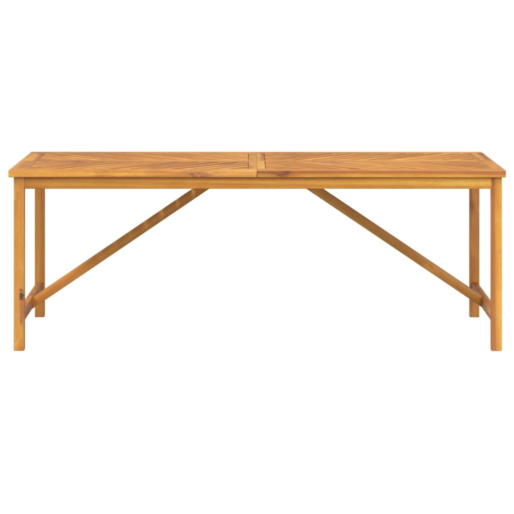 vidaXL Patio Table Outdoor Patio Furniture Dining Table Solid Wood Acacia-2