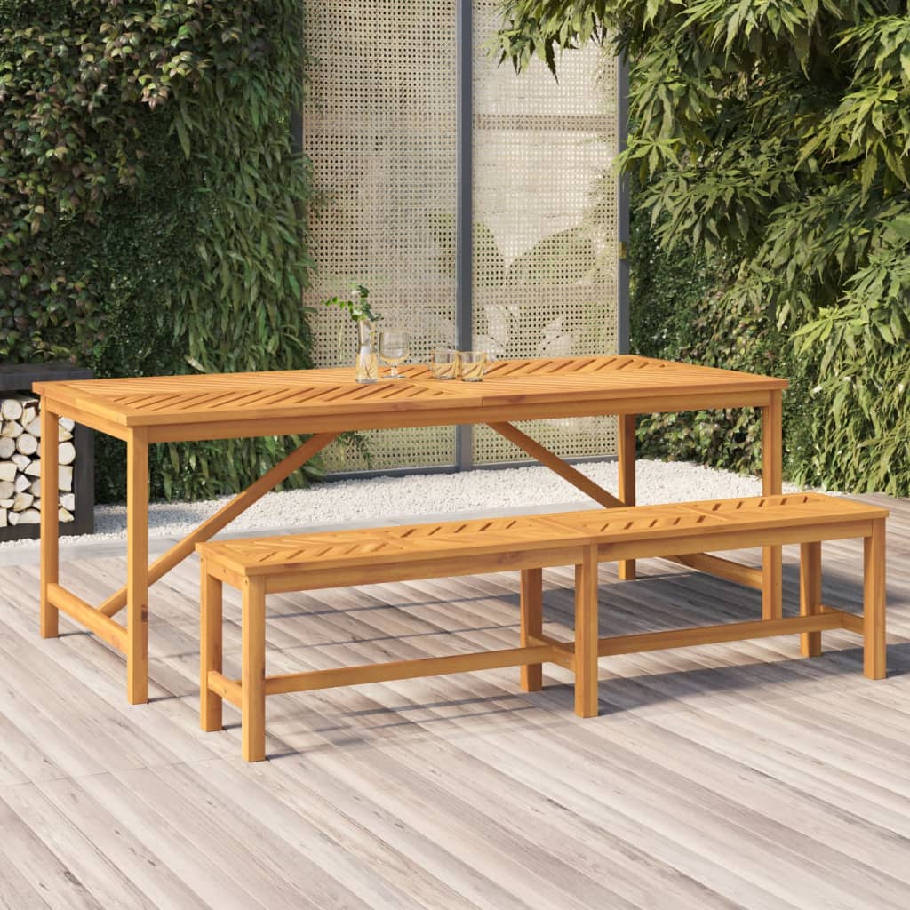 vidaXL Patio Table Outdoor Patio Furniture Dining Table Solid Wood Acacia-22