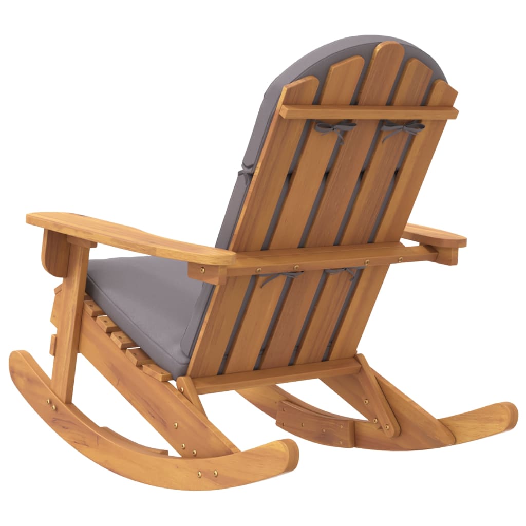 vidaXL Adirondack Rocking Chair Porch Rocker with High Back Solid Wood Acacia-0