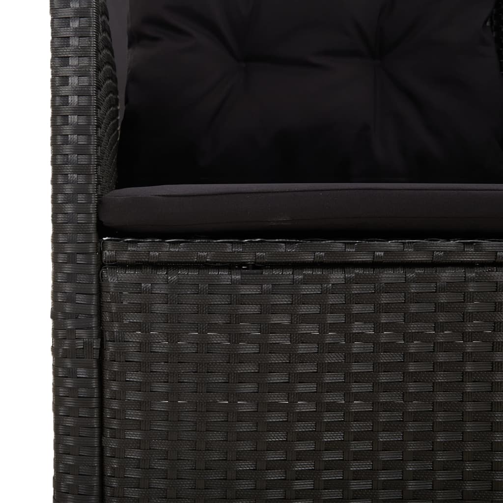 vidaXL Patio Bench Garden Seat Wicker Furniture with Cushions Poly rattan-16