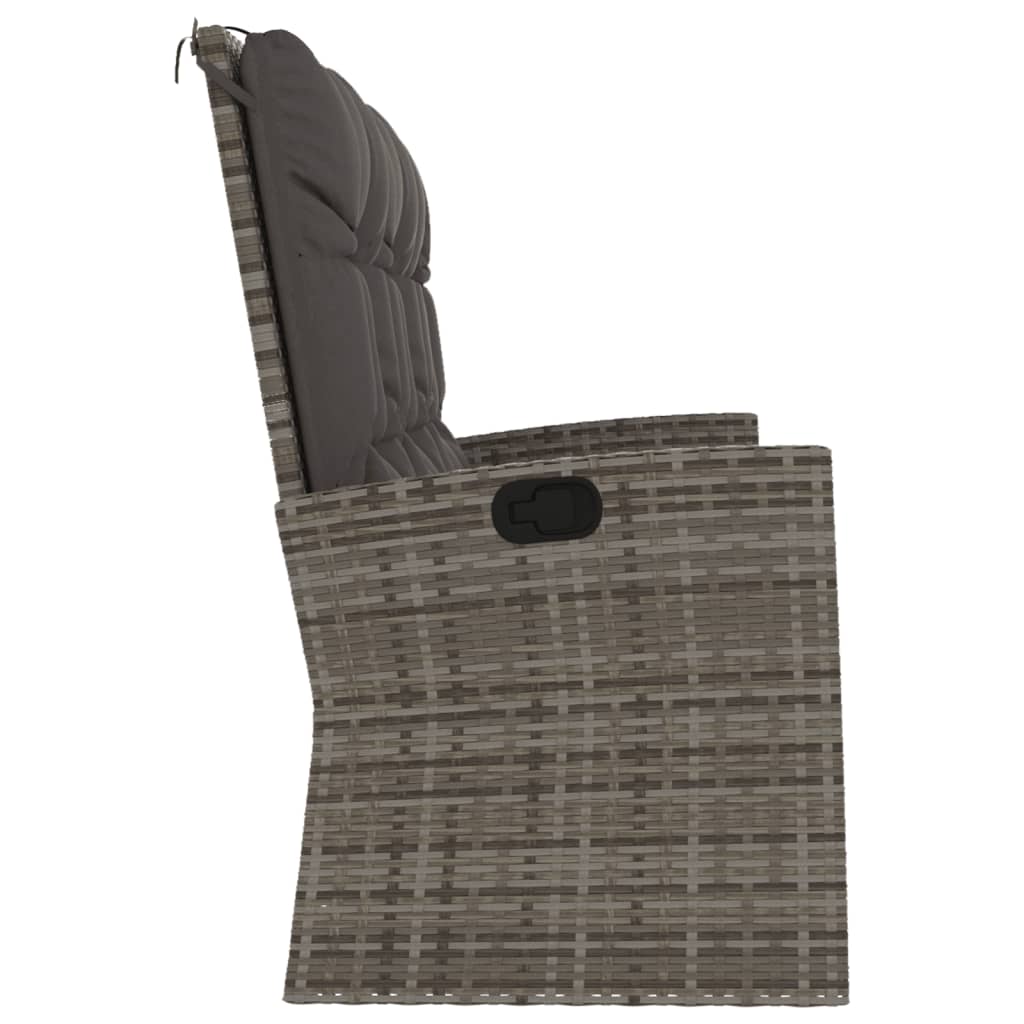 vidaXL Patio Bench Garden Seat Wicker Furniture with Cushions Poly rattan-5
