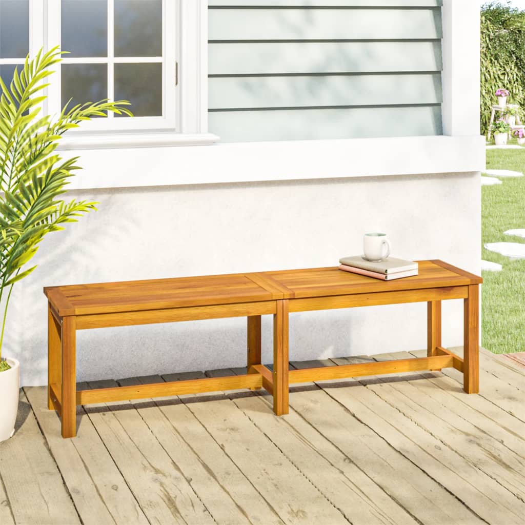 vidaXL Garden Bench Wooden Patio Park Bench Outdoor Seating Solid Wood Acacia-0