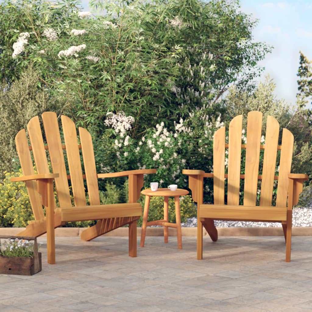 vidaXL Adirondack Chair Patio Lawn Chair Weather Resistant Solid Wood Teak-1