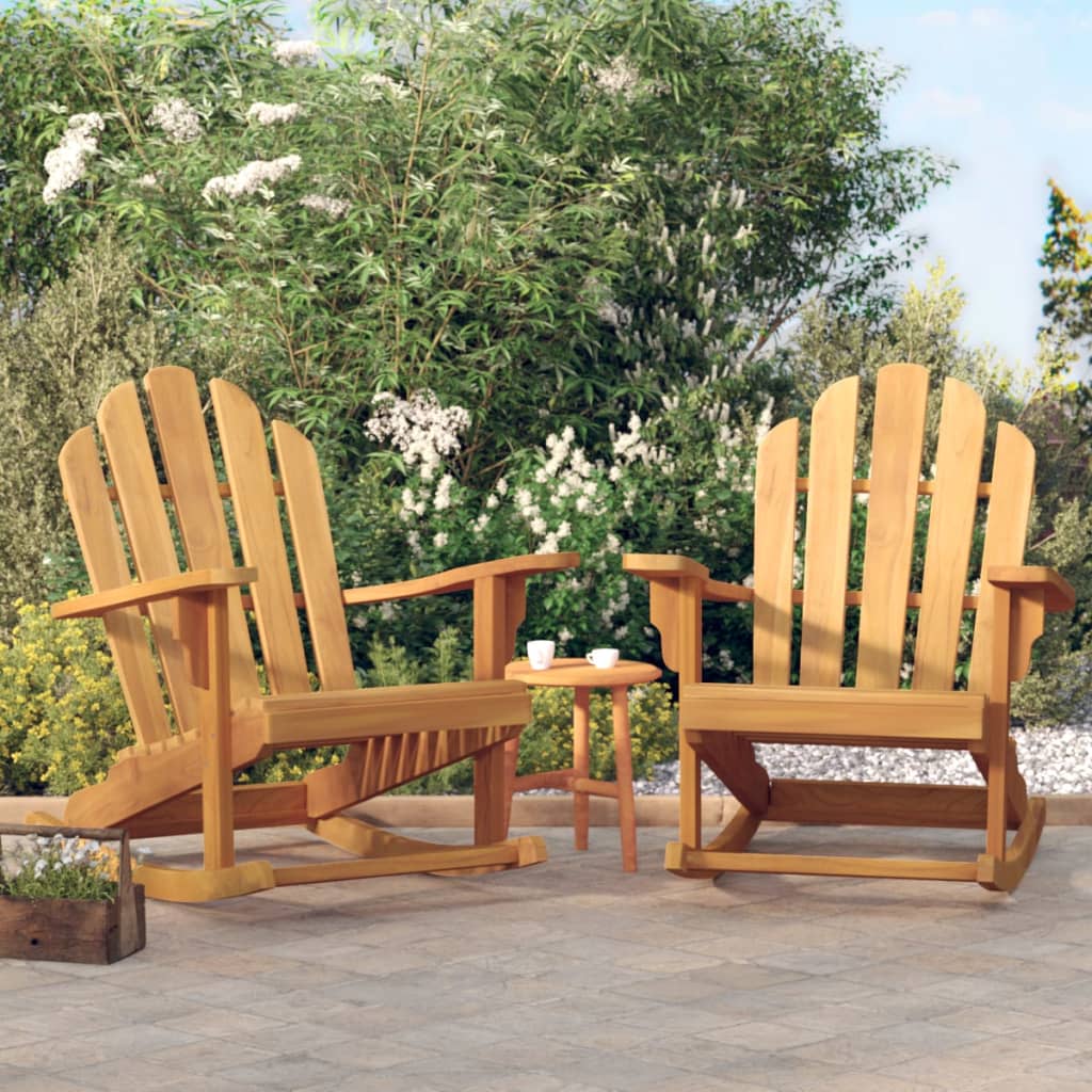 vidaXL Adirondack Chair Patio Lawn Chair Weather Resistant Solid Wood Teak-16