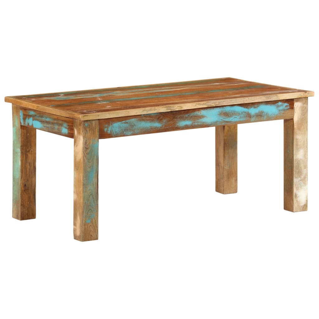 vidaXL Coffee Table 39.4"x21.7"x17.7" Solid Wood Reclaimed-6