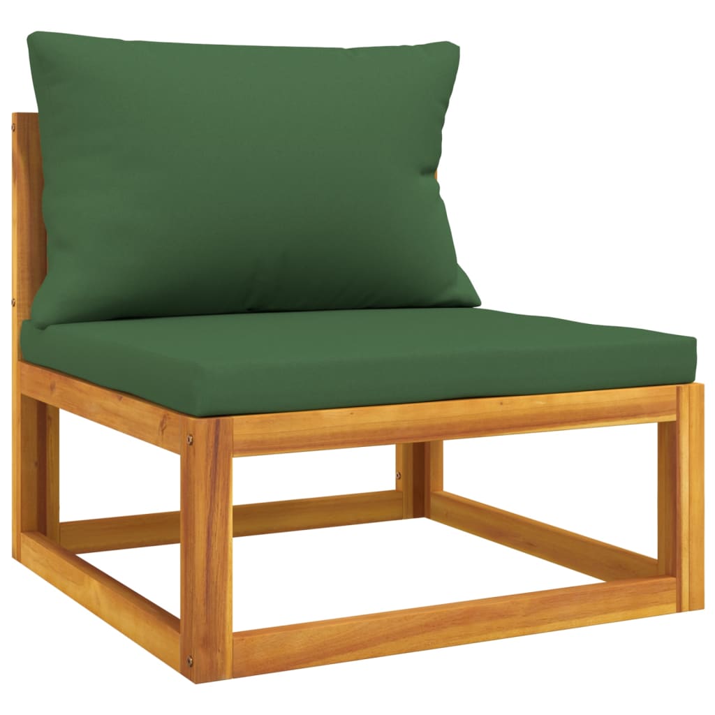 vidaXL 2 Piece Patio Sofa Set with Cushions Solid Wood Acacia-1
