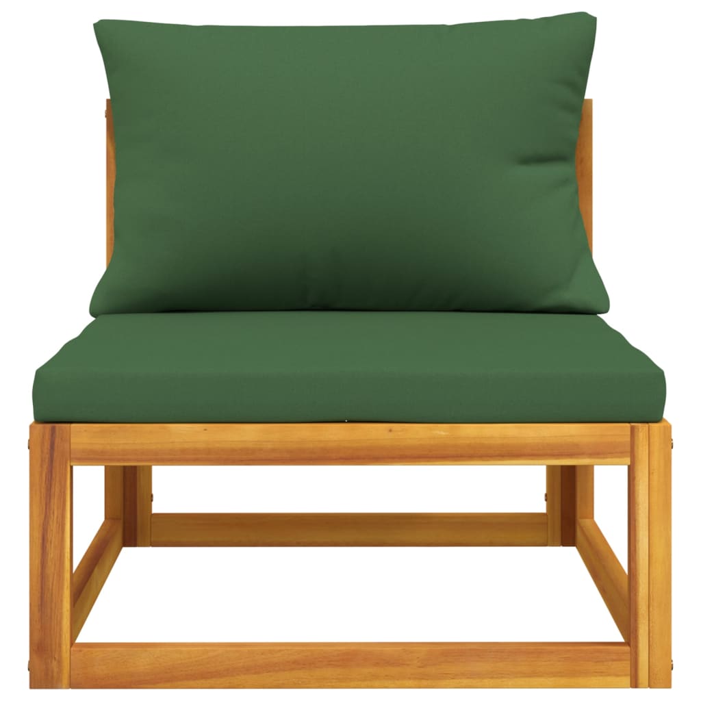 vidaXL 2 Piece Patio Sofa Set with Cushions Solid Wood Acacia-2