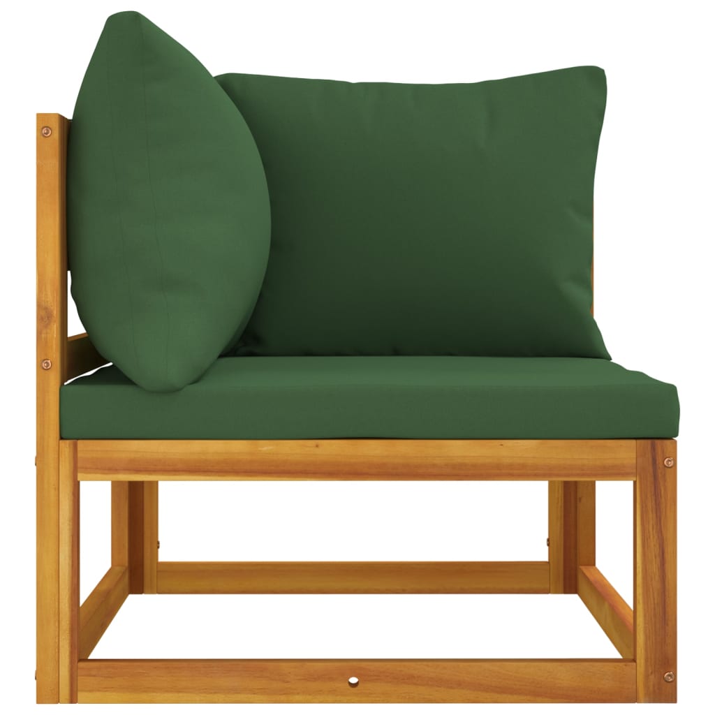 vidaXL 2 Piece Patio Sofa Set with Cushions Solid Wood Acacia-5