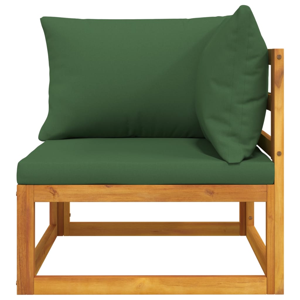 vidaXL 2 Piece Patio Sofa Set with Cushions Solid Wood Acacia-6