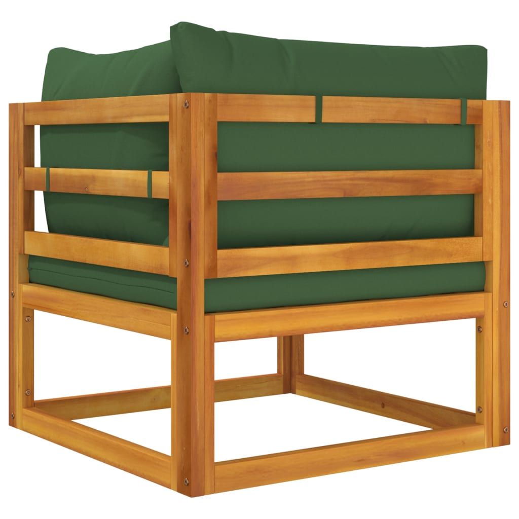 vidaXL 2 Piece Patio Sofa Set with Cushions Solid Wood Acacia-7