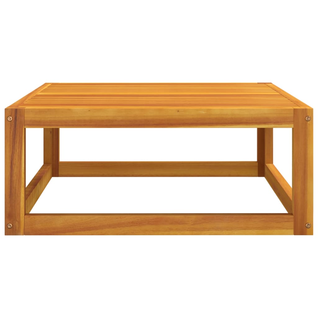 vidaXL Coffee Table 26.8"x26.8"x11.4" Solid Acacia Wood-2