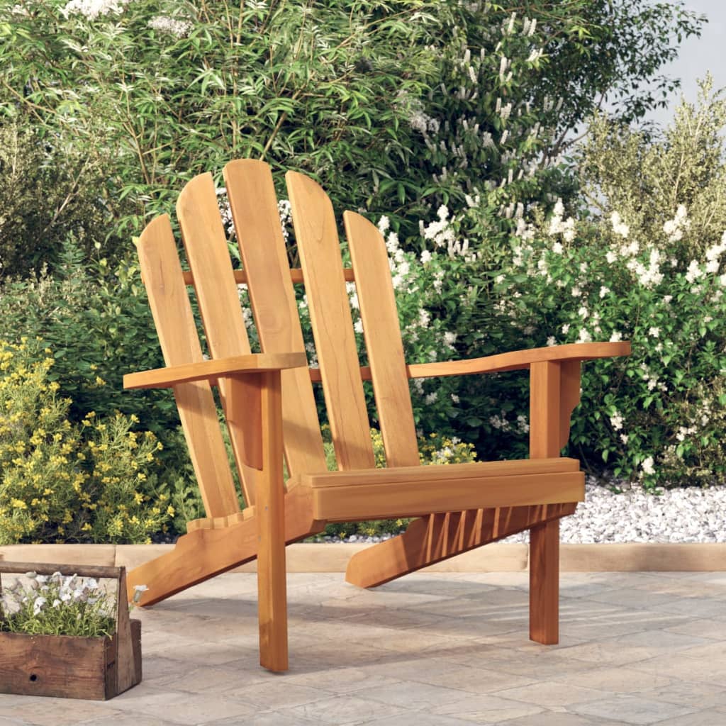 vidaXL Adirondack Chair Patio Lawn Chair Weather Resistant Solid Wood Teak-4