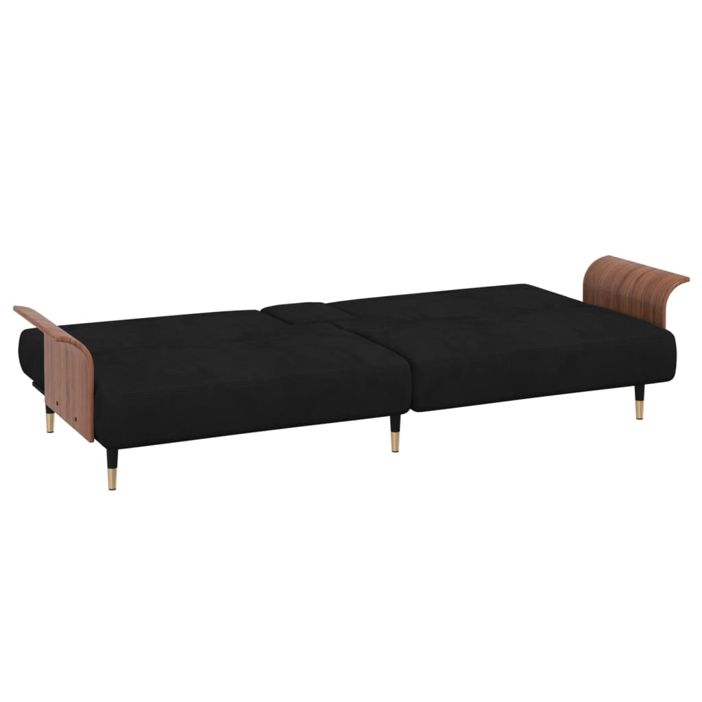 vidaXL Sofa Bed Convertible Sofa Bed with Cup Holders for Living Room Velvet-13