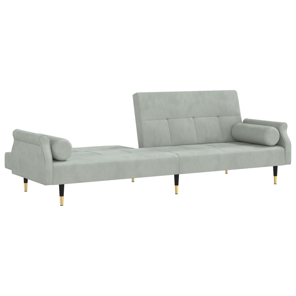 vidaXL Sofa Bed Loveseat Convertible Sofa Bed with Cushions for Studio Velvet-33