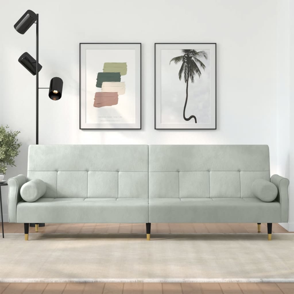 vidaXL Sofa Bed Loveseat Convertible Sofa Bed with Cushions for Studio Velvet-9