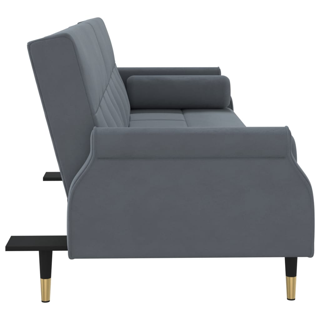 vidaXL Sofa Bed Loveseat Convertible Sofa Bed with Cushions for Studio Velvet-25