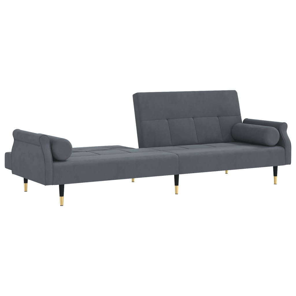 vidaXL Sofa Bed Loveseat Convertible Sofa Bed with Cushions for Studio Velvet-31