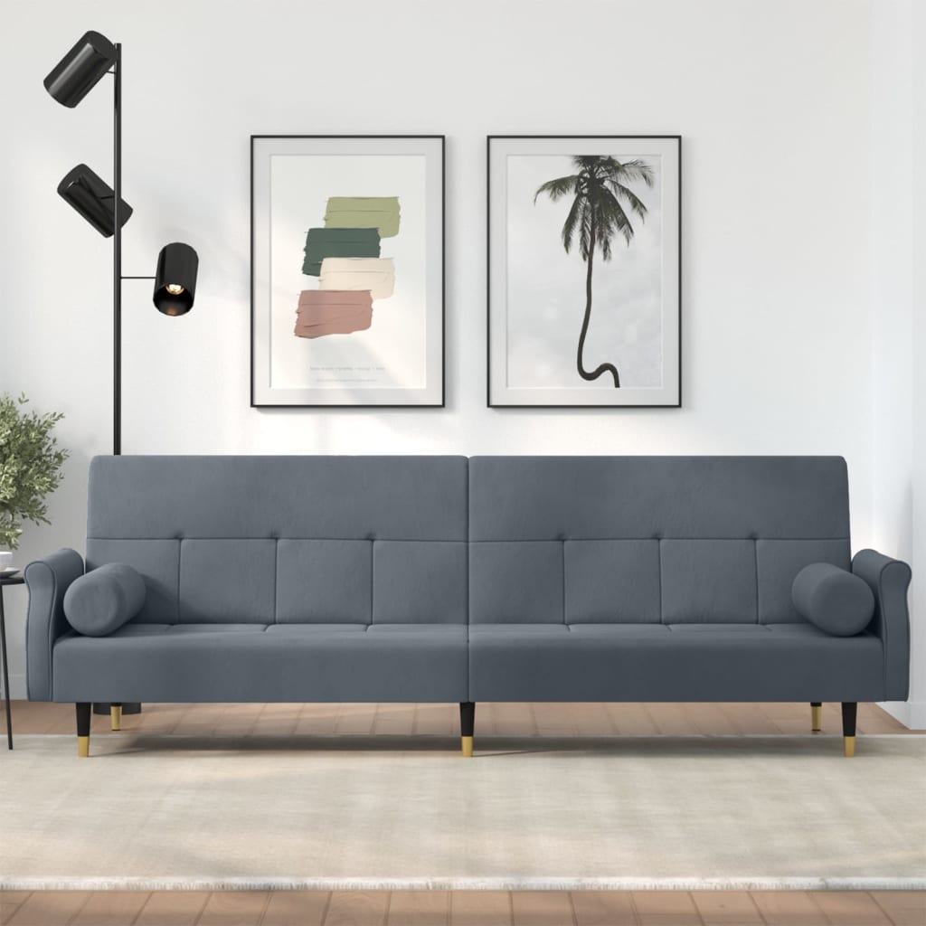 vidaXL Sofa Bed Loveseat Convertible Sofa Bed with Cushions for Studio Velvet-10