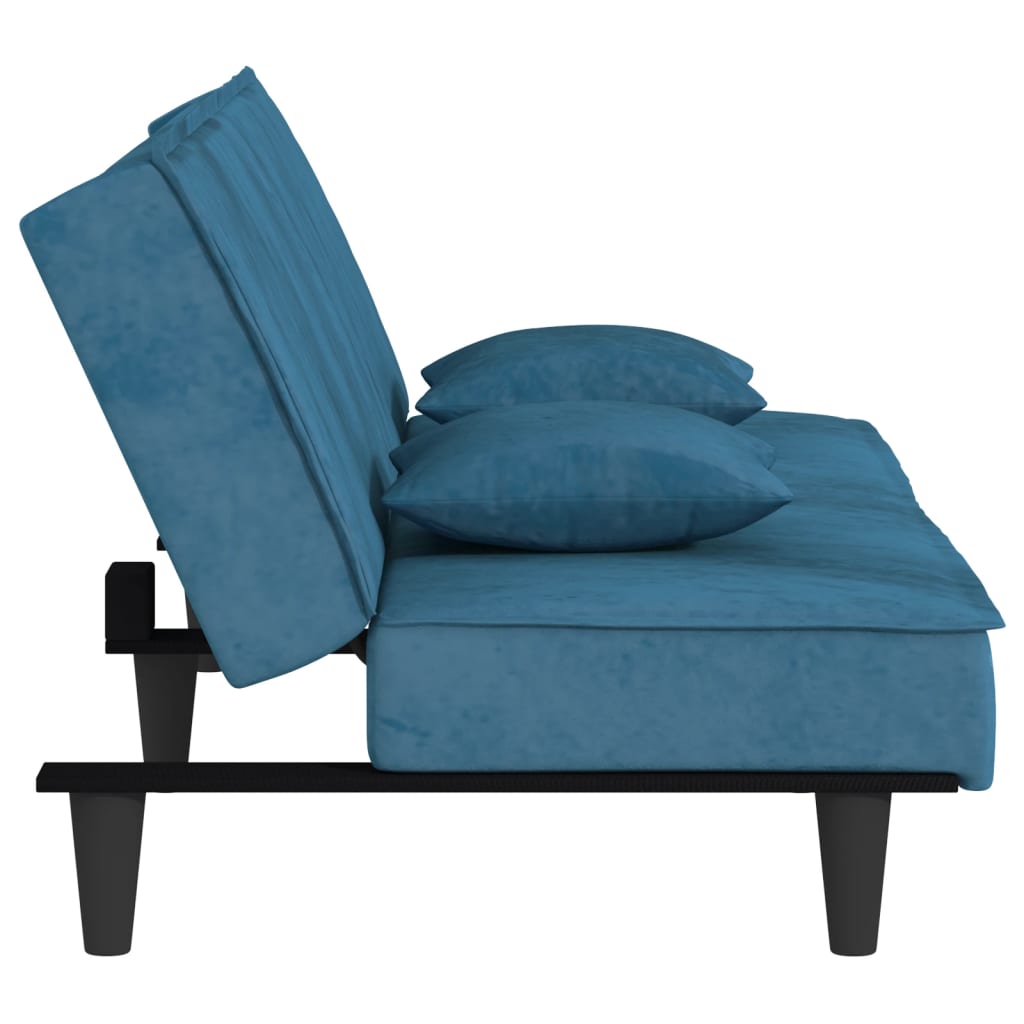 vidaXL 2-Seater Sofa Bed Velvet Recliner Loveseat Folding Daybed Multi Colors-62