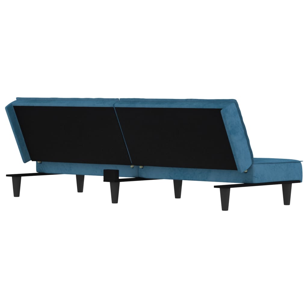 vidaXL 2-Seater Sofa Bed Velvet Recliner Loveseat Folding Daybed Multi Colors-5