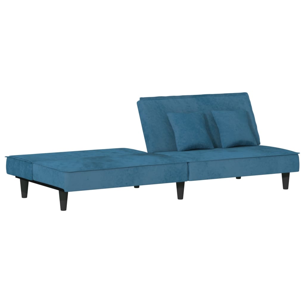 vidaXL 2-Seater Sofa Bed Velvet Recliner Loveseat Folding Daybed Multi Colors-12