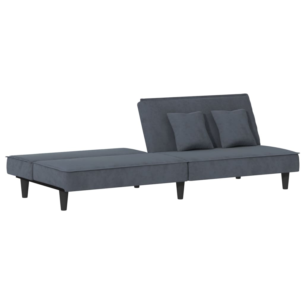vidaXL 2-Seater Sofa Bed Velvet Recliner Loveseat Folding Daybed Multi Colors-9