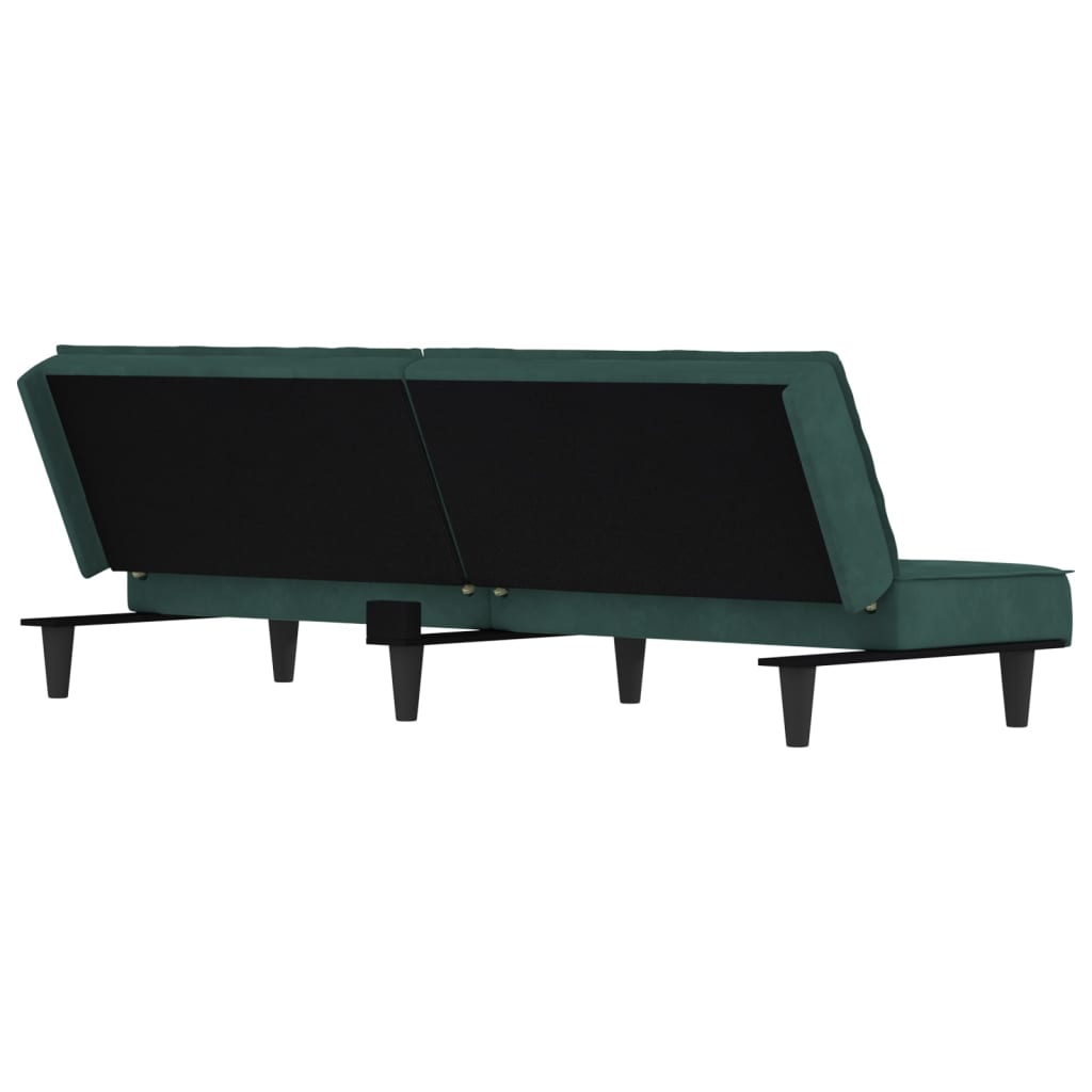 vidaXL 2-Seater Sofa Bed Velvet Recliner Loveseat Folding Daybed Multi Colors-40