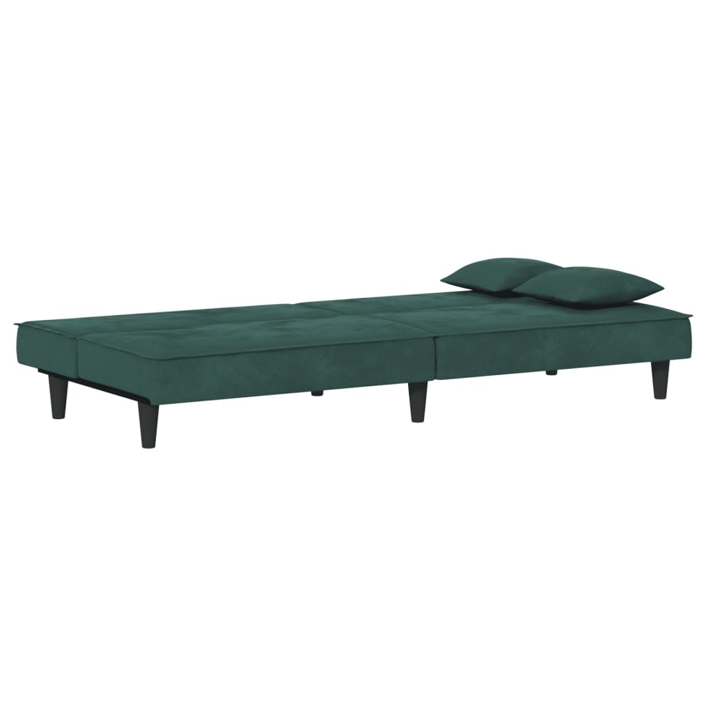 vidaXL 2-Seater Sofa Bed Velvet Recliner Loveseat Folding Daybed Multi Colors-27