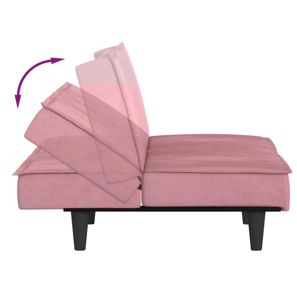 vidaXL 2-Seater Sofa Bed Velvet Recliner Loveseat Folding Daybed Multi Colors-15