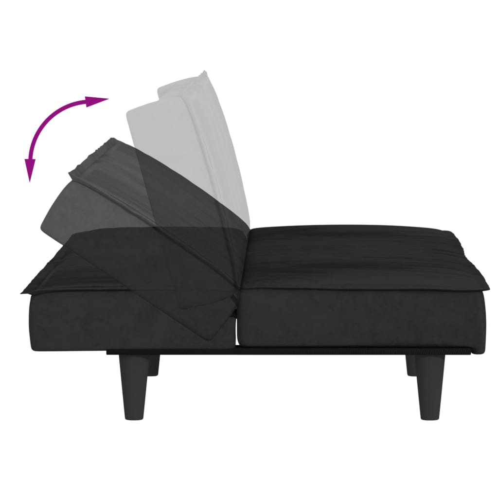 vidaXL 2-Seater Sofa Bed Velvet Recliner Loveseat Folding Daybed Multi Colors-42