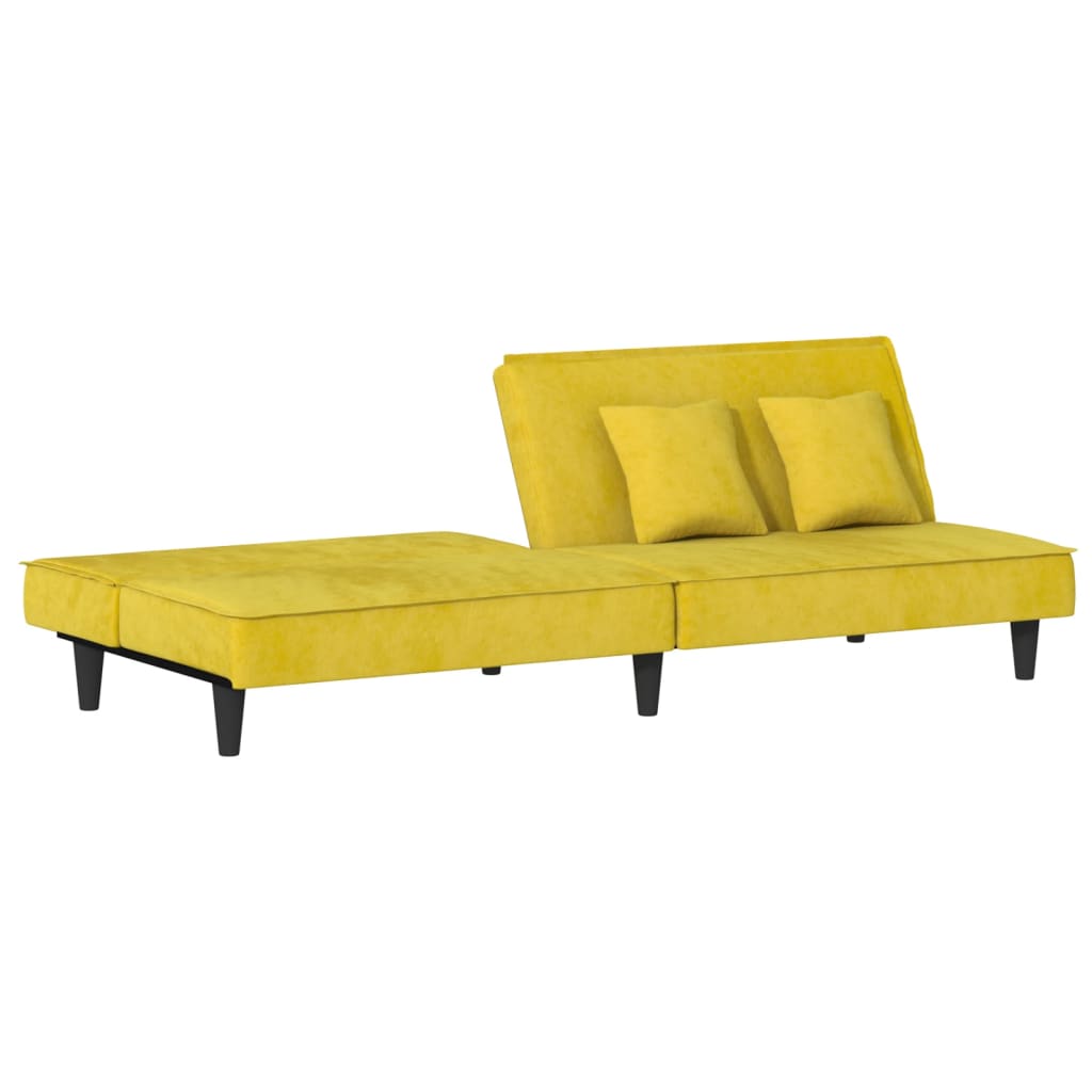 vidaXL 2-Seater Sofa Bed Velvet Recliner Loveseat Folding Daybed Multi Colors-43