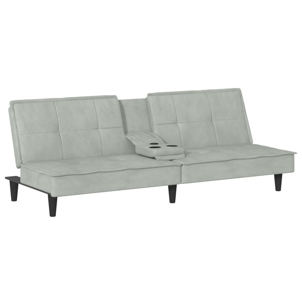 vidaXL Sofa Bed Convertible Sofa Bed with Cup Holders for Living Room Velvet-3