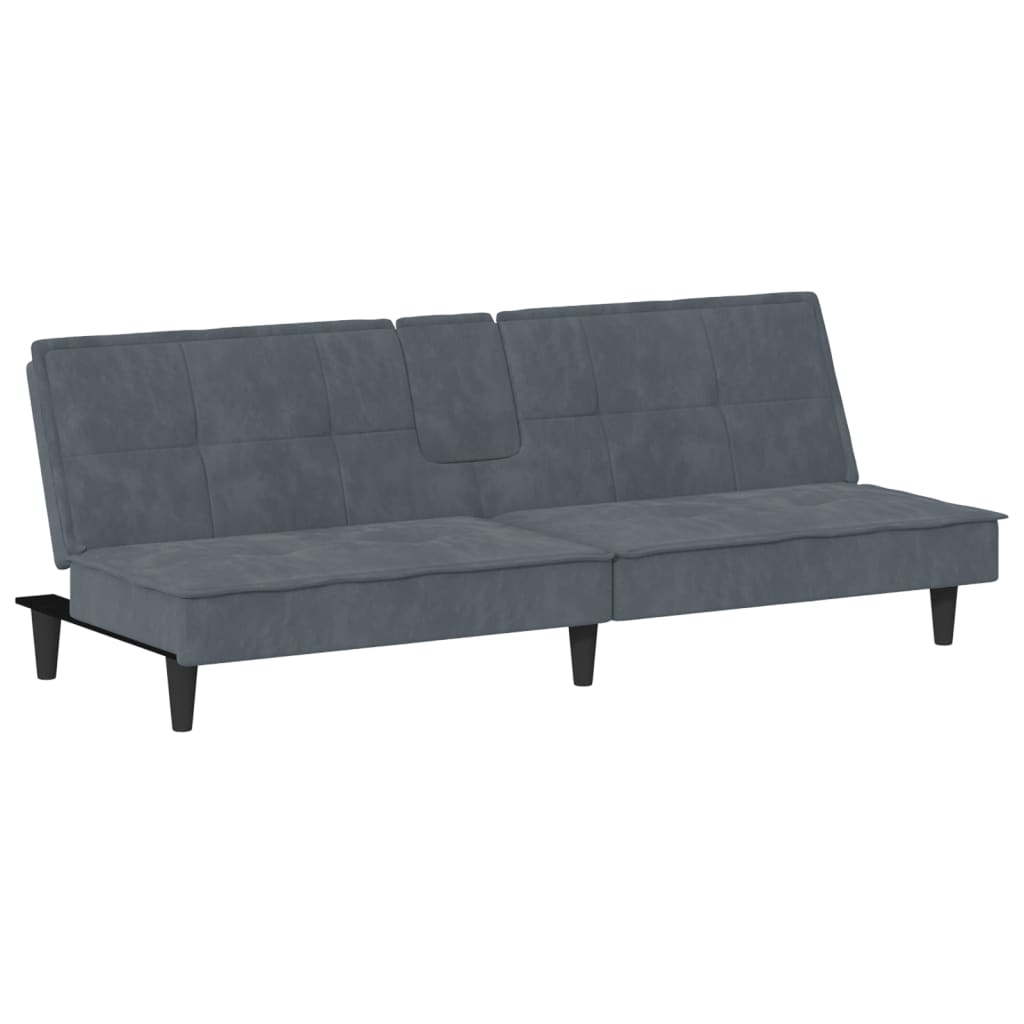 vidaXL Sofa Bed Convertible Sofa Bed with Cup Holders for Living Room Velvet-17