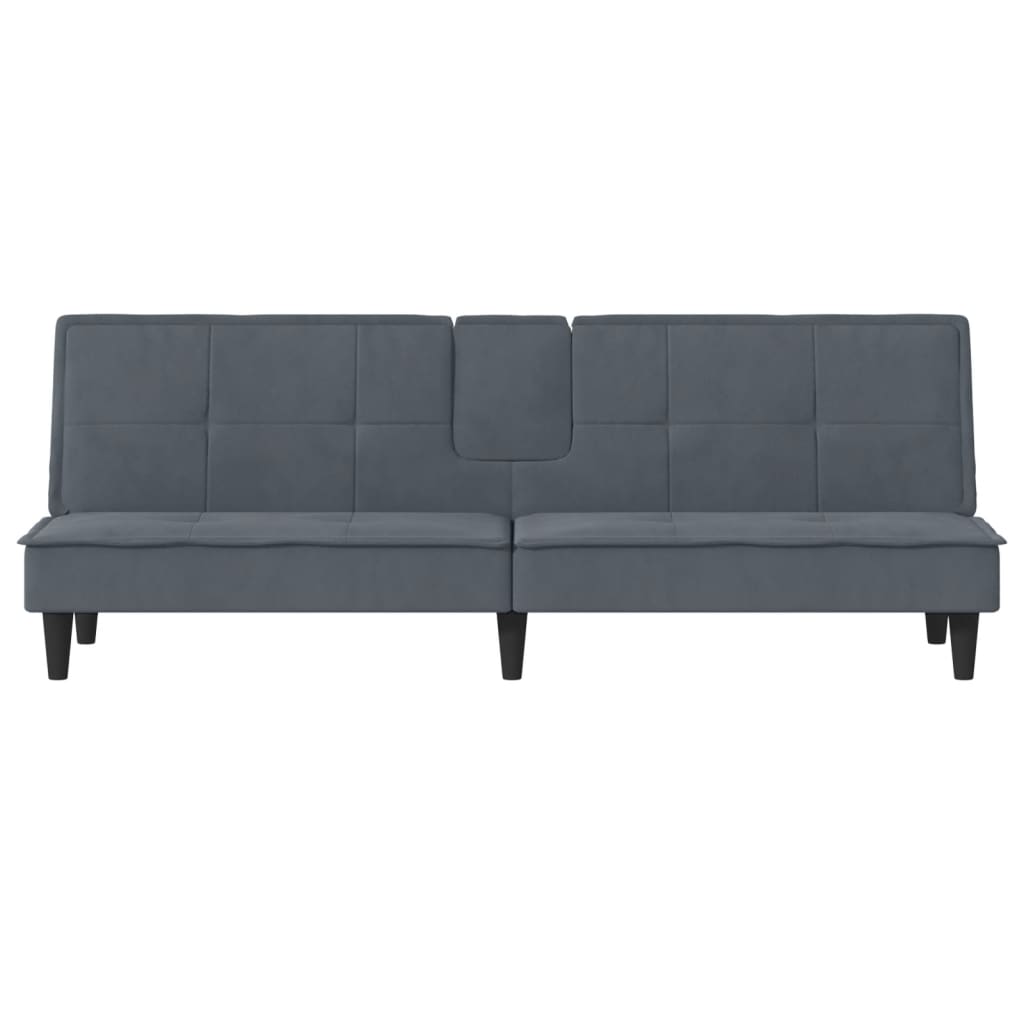 vidaXL Sofa Bed Convertible Sofa Bed with Cup Holders for Living Room Velvet-19