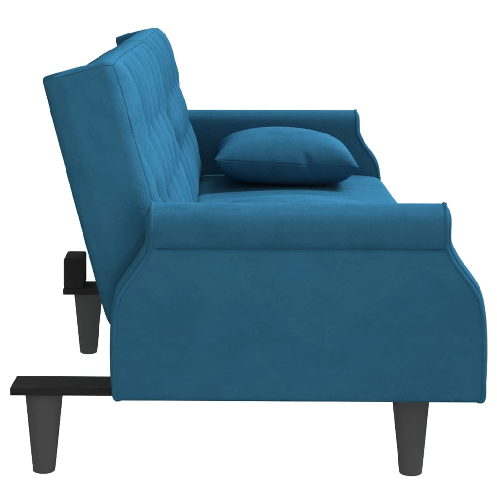 vidaXL Sleeper Sofa with Armrests Velvet Couch Sofa Bed Recliner Loveseat-33